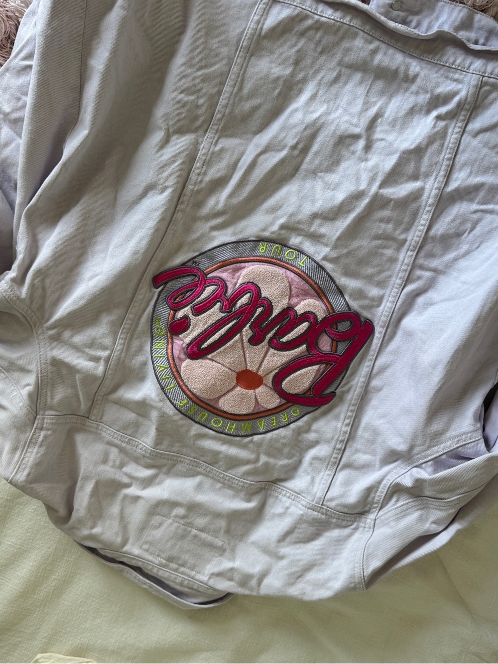 Barbie Truck Tour 2023 Exclusive Lavender Denim Jacket with Embroidery in L/XL - Picture 6 of 9